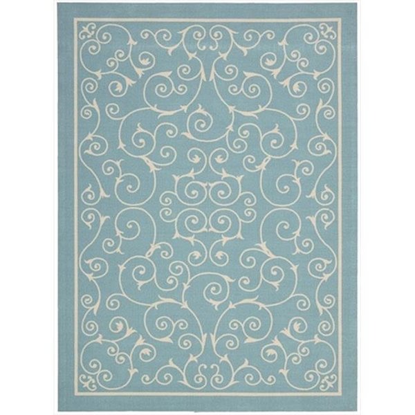 Nourison Nourison 11202 Home & Garden Area Rug Collection Light Blue 7 ft 9 in. x 10 ft 10 in. Rectangle 99446112026